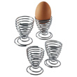 Set of 4 Chrome Spiral Egg Cups