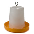 1.5kg Orange and White hanging plastic Chick Feeder