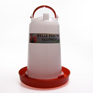3 litre plastic poultry drinker with handle