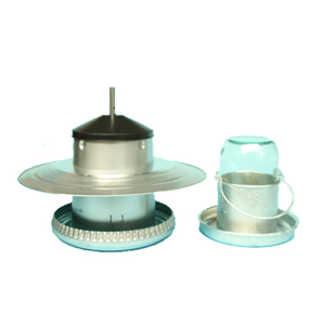 5Kg Outdoor Poultry Feeder & 1/2 Gallon Glass / metal Chicken Drinker