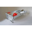 Galvanised drinking trough for poultry