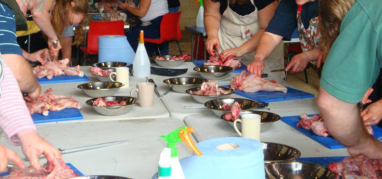 You'll learn how to slaught, pluck, and prepare your chicken to be cooked.